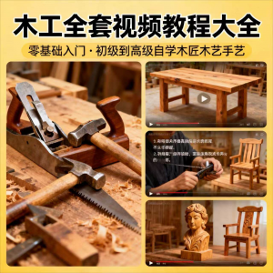木工木匠木艺手艺零基础入门学习初级到高级全套视频教程-淘宝虚拟仓