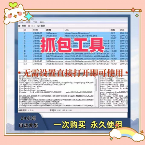 抓包工具软件开发源代码分析设计素材一次性购买永久使用-淘宝虚拟仓