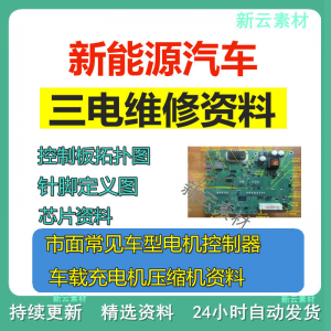 新能源汽车维修资料拓扑原理针脚图芯片三电控制器充电机压缩机-淘宝虚拟仓