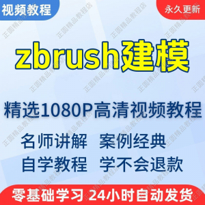 zbrush建模视频教程新手学习小白自学零基础入门精通教学课程全集-淘宝虚拟仓